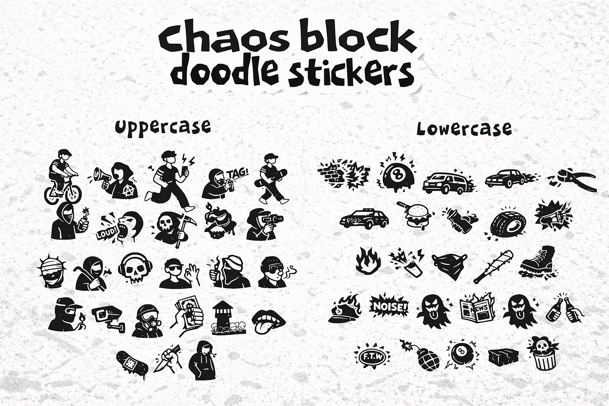 Chaos Block is a bold and playful, a Handwritten Font by cocodesign (Photo 5 of 8)