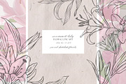 Innocent Lily - Floral Line Art, an Illustration by Julia M. Watercolor (Thumbnail 1 of 11)
