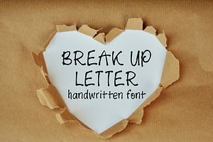 Break Up Letter font