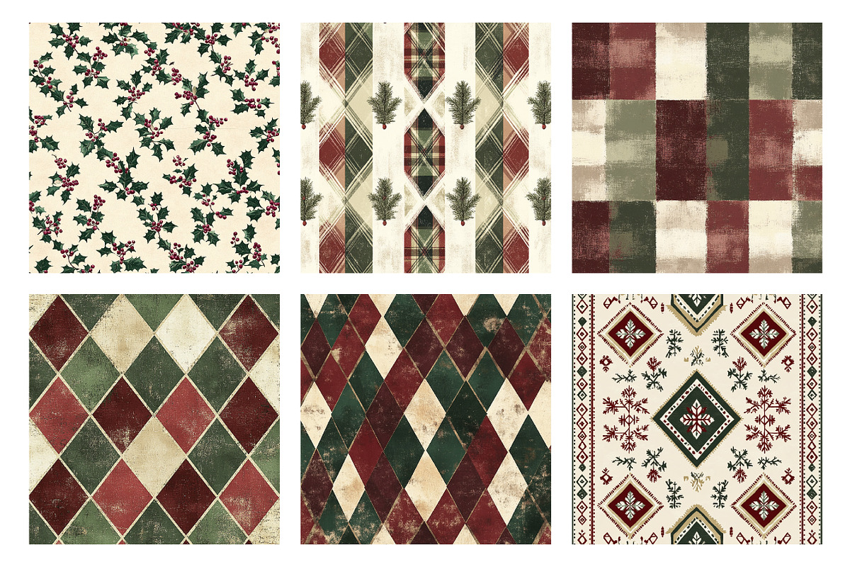 Distressed Christmas Digital Paper, a Texture Graphic by SinaCreation (Photo 3 of 5)