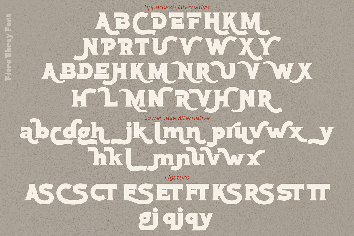 Fiore Ebrey - Display Font, a Serif Font by madeDeduk (Photo 9 of 10)