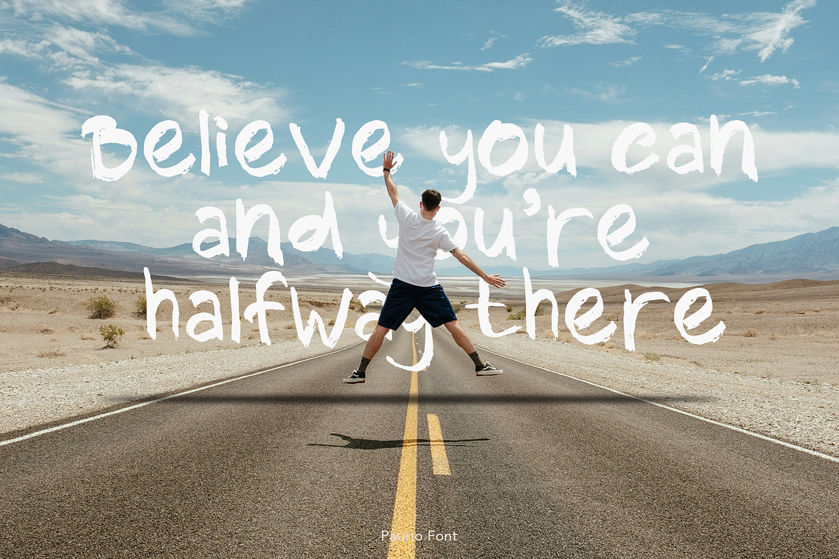 Paurio Brush Font, a Handwritten Font by madeDeduk (Photo 6 of 8)