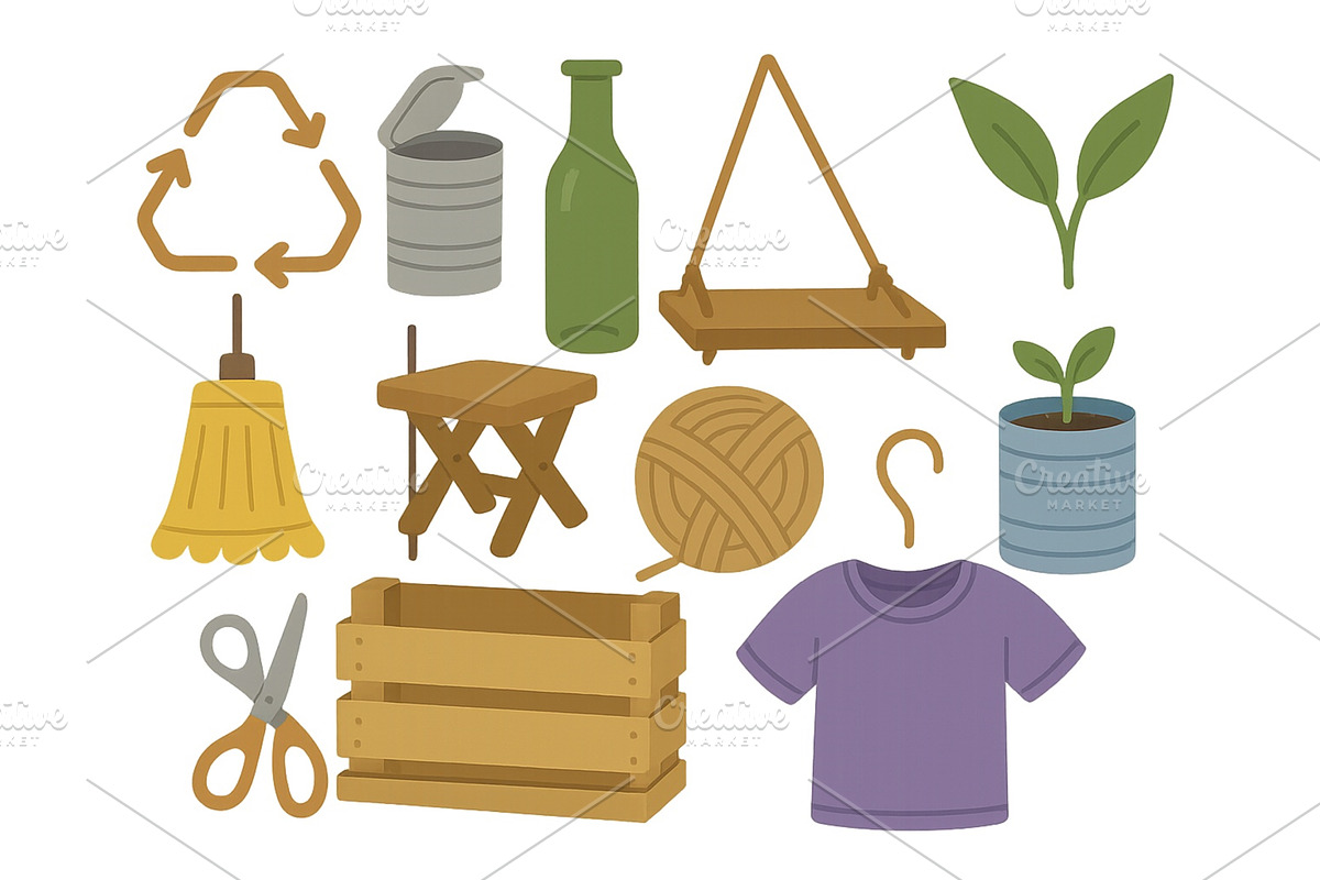 Creative crafting materials, an Illustration by ZinetroN