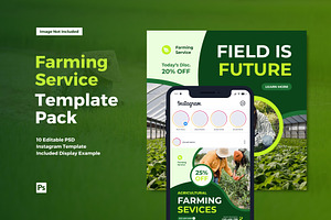 Farming Service Instagram Post, a Social Media Template by CavenArt
