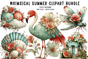 Whimsical Summer Clipart Bundle, an Illustration by CreationArt (Thumbnail 1 of 6)