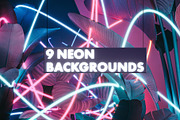 9 Neon Backgrounds (JPG), an Illustration by As Good As Possible (Thumbnail 1 of 2)