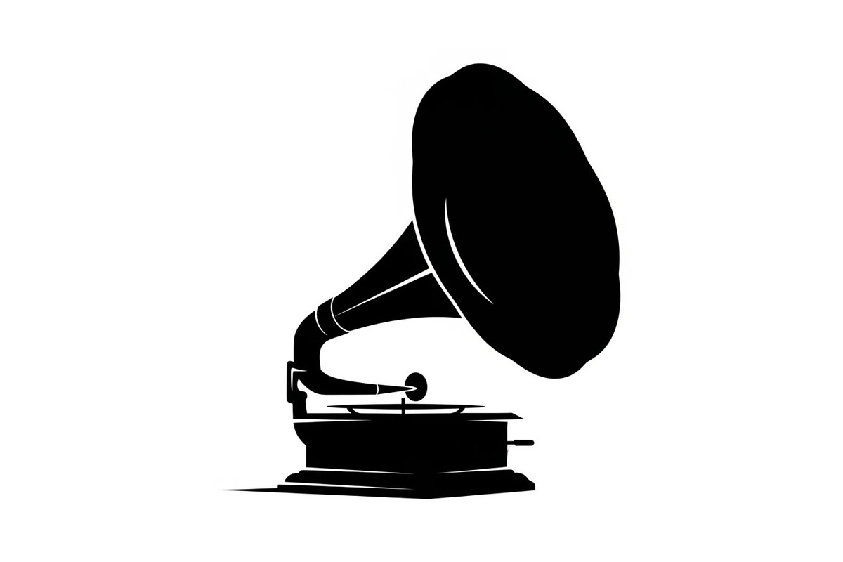 Vintage Gramophone Music Silhouette, a Graphic by Designer_Momina (Photo 2 of 14)
