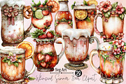 Whimsical Summer Beer Clipart Bundle, an Illustration by SVGArt (Thumbnail 1 of 8)
