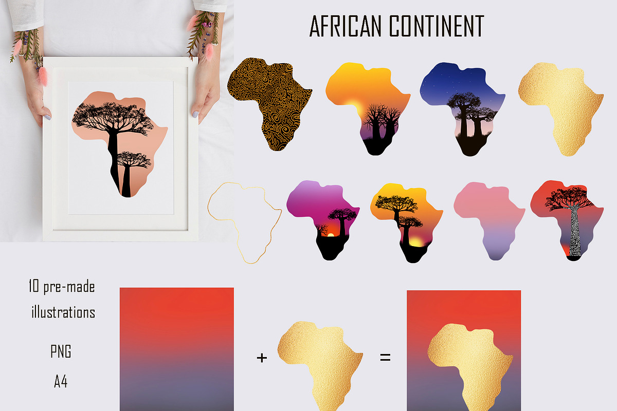 AFRICAN WORLD modern abstract bundle, an Illustration by ArtOLB (Photo 2 of 12)