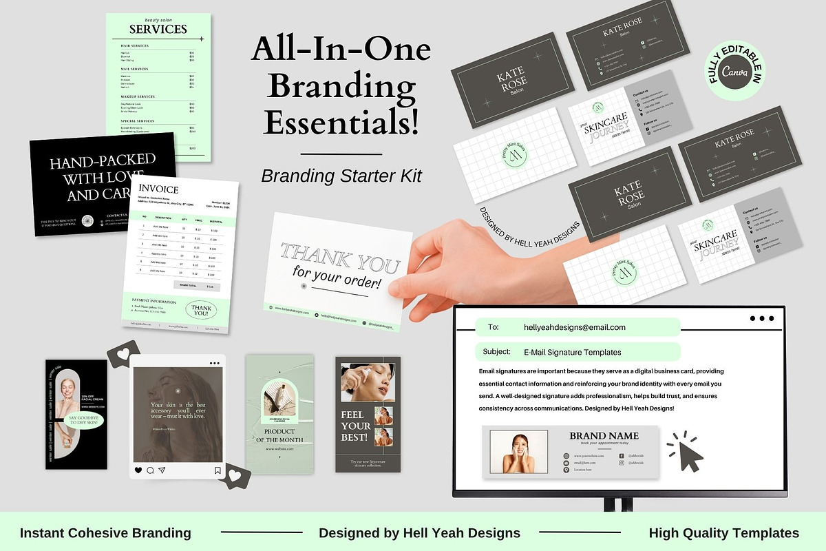 Wellness Lifestyle Brand Starter Kit, a Branding & Logo Template by Hell Yeah Designs (Photo 7 of 20)