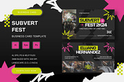 Subvert Fest - Business Card, a Business Card Template by StreaksideStd (Thumbnail 1 of 3)