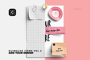 Sticky Notes & Papers Desk Elements, a Product Mockup by Custom Scene (Thumbnail 3 of 7)