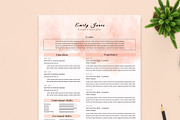 Water Color CV-Resume Tempalate *C, a Resume Template by Showy68 Template (Thumbnail 2 of 3)