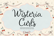 Wisteria Curls | Romantic Script, a Script Font by gafaroff studio (Thumbnail 1 of 6)