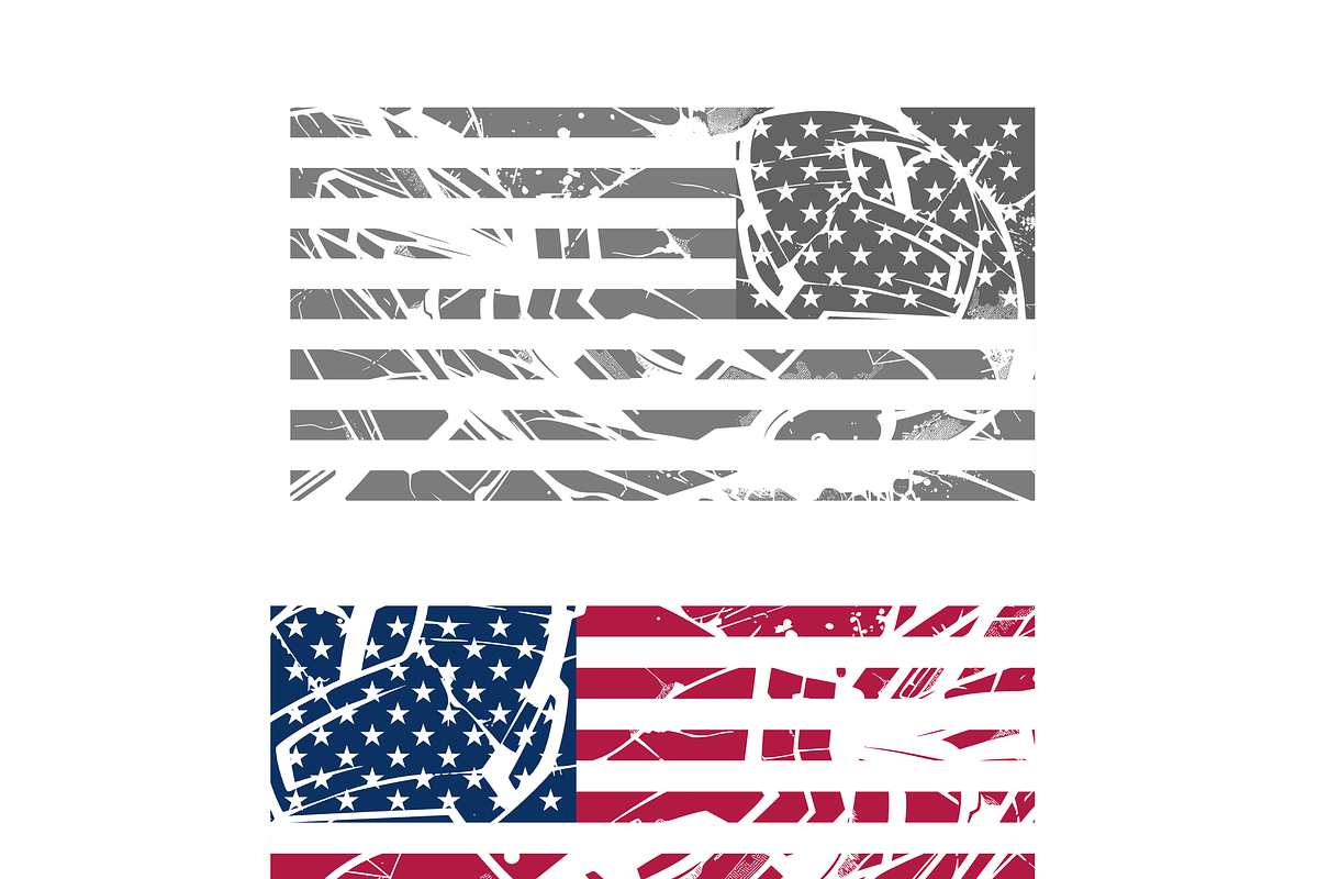 Rugged American Flag Graphics, a Sport Illustration by CarWrap design (Photo 3 of 3)