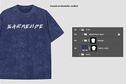 vintage acid wash t-shirt mockup, a Shirt Mockup by Barmecide Mockup Studio (Thumbnail 3 of 3)