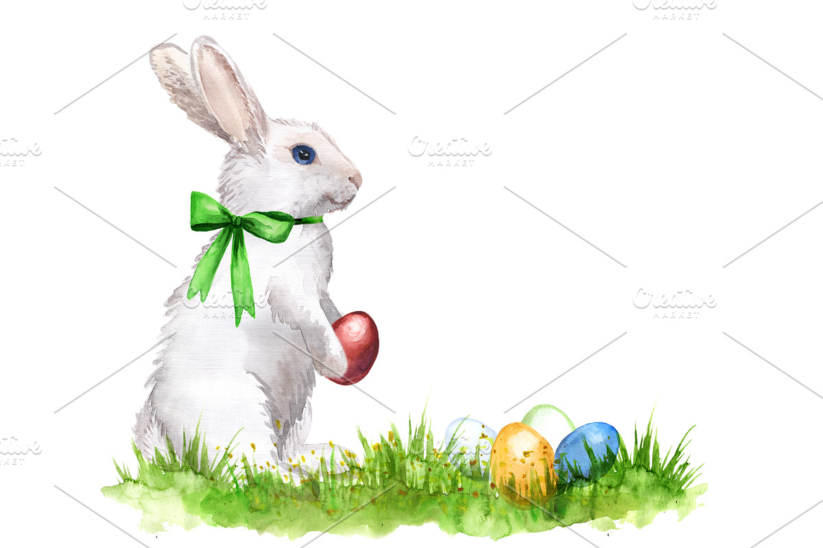 Easter Rabbits and Eggs Collection, an Animal Illustration by Sveta Aho (Photo 4 of 7)