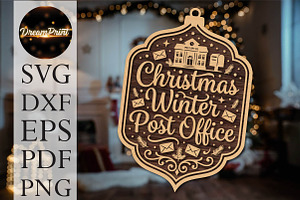 Christmas Winter Post Office SVG, an Object Graphic by DreamPrint404