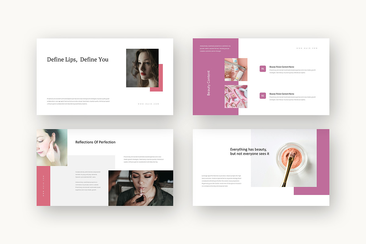 Huio : Beauty Brand Google Slides, a Presentation Template by Punkl Camp (Photo 3 of 16)