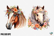 Boho Horse Flower Watercolor, an Illustration by Gemstone (Thumbnail 8 of 12)