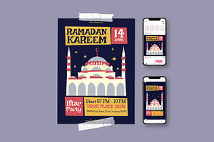 Ramadan Kareem Iftar Party Flyer