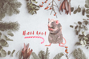 Mini Rats Watercolor Collection, an Illustration by Cat In Colour (Thumbnail 10 of 10)