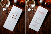 4x9.25 Christmas Dinner Menu Mockup, an Advertising Mockup by Serenefeeling (Thumbnail 2 of 7)