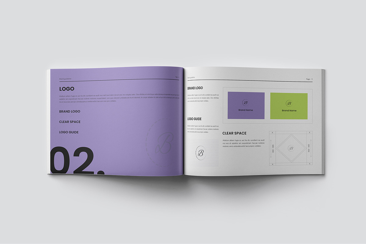 Brand Guideline Template Landscape, a Design Template by RusenoelType (Photo 3 of 9)