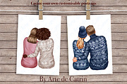 Winter Mood, Family Clipart, a Decorative Illustration by ArtedeCatrin (Thumbnail 10 of 12)
