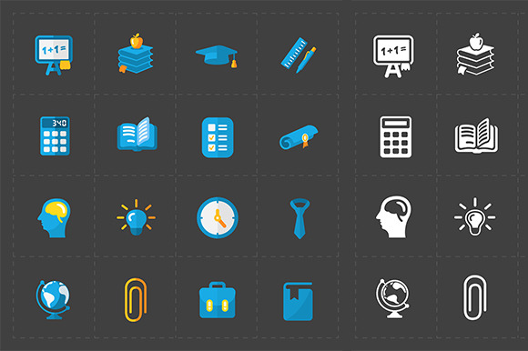 Modern School Icons