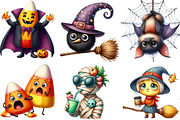 Funny Halloween Clipart, an Illustration by Designking (Thumbnail 2 of 4)