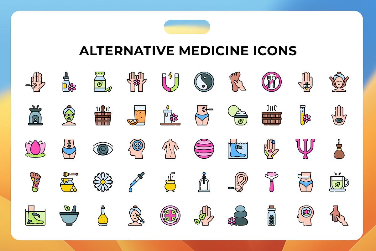 Alternative Medicine Icons, a Duotone Icon by Wencory (Photo 1 of 3)