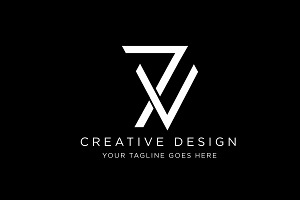 Minimal Letter 7V Logo Design, a Branding & Logo Template by SaaDesigns