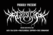 Gresick Death metal, a Blackletter Font by Hello Good Studio (Thumbnail 1 of 8)