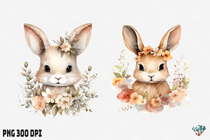 Boho Baby Bunny Flowers