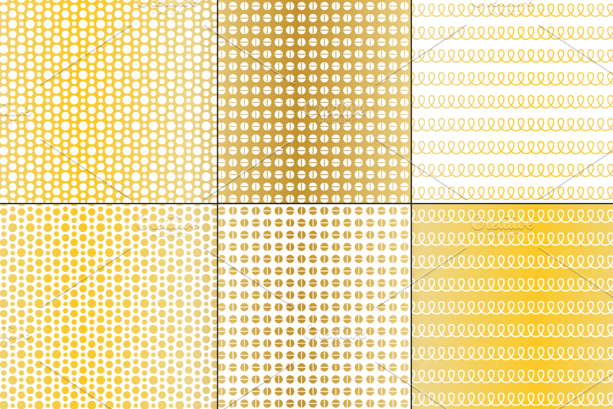 Seamless Gold Geometric Patterns, a Pattern Graphic by Melissa Held Designs (Photo 7 of 8)