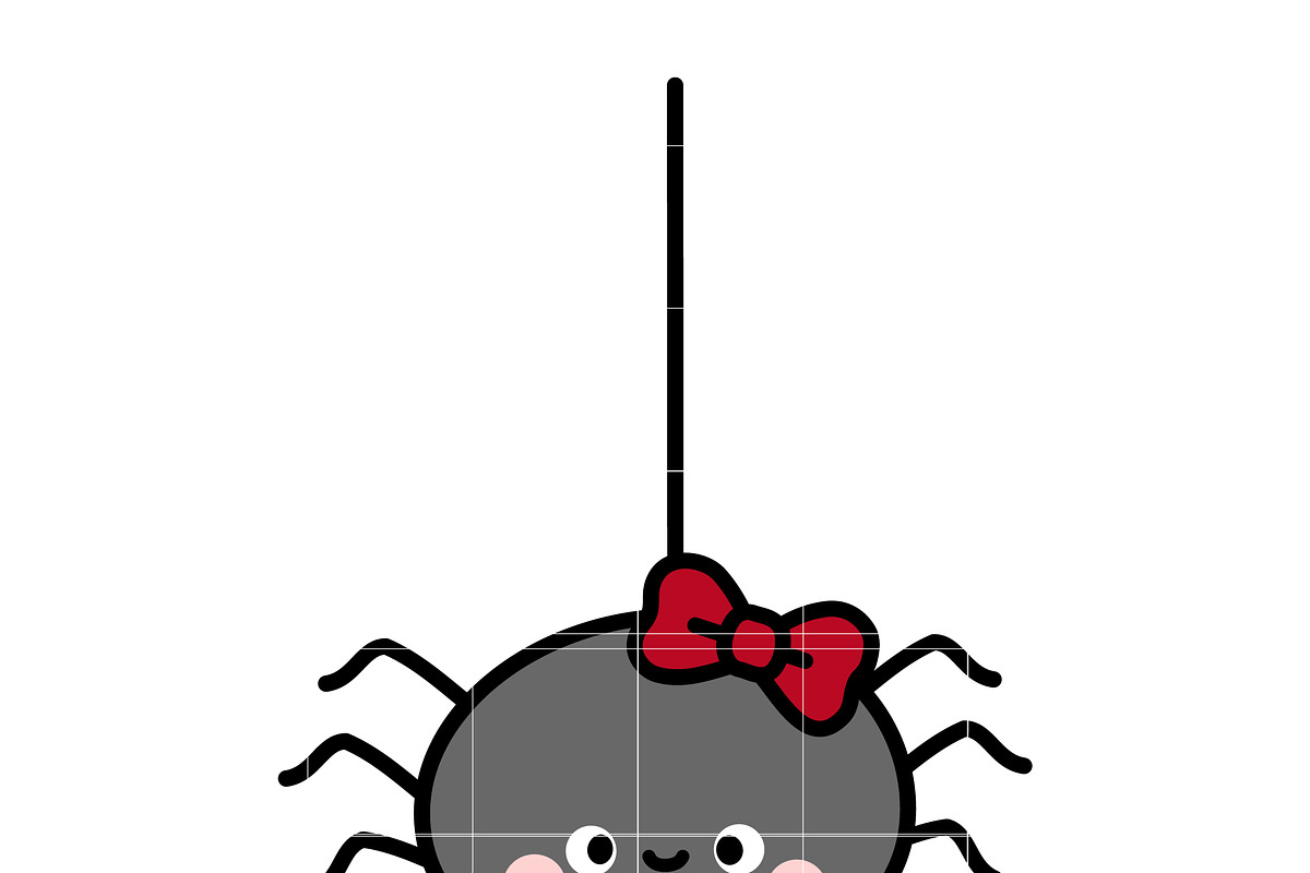 Kawaii Spider with Bow SVG Bundle |, an Illustration by TheHitShop (Photo 1 of 10)