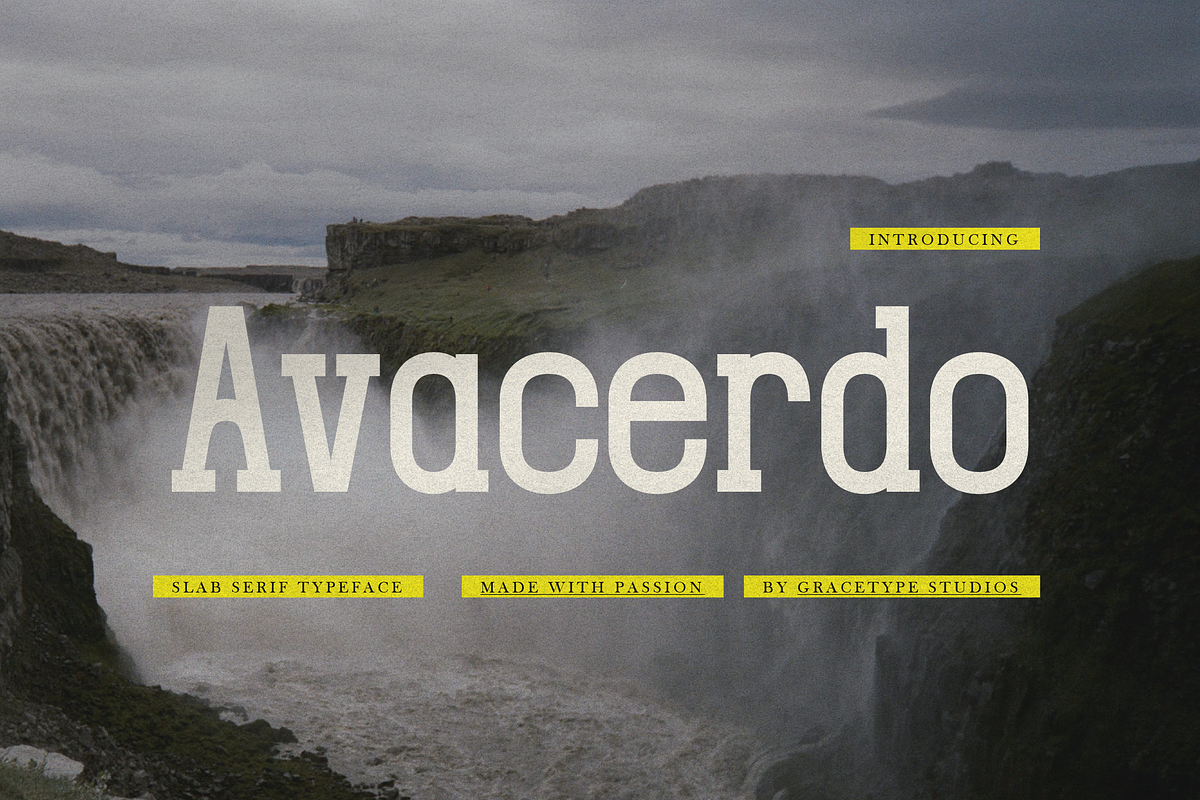 Avacerdo | Slab Serif Typeface, a Slab Serif Font by gracetype_studio (Photo 1 of 12)