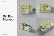 Gift Box Mockup, a Packaging Mockup by Tokobeta (Thumbnail 1 of 8)