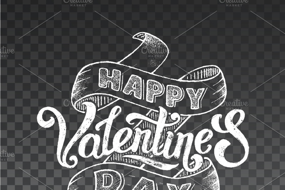 Vintage poster for valentines day, a Texture Illustration by yurlick (Photo 2 of 2)