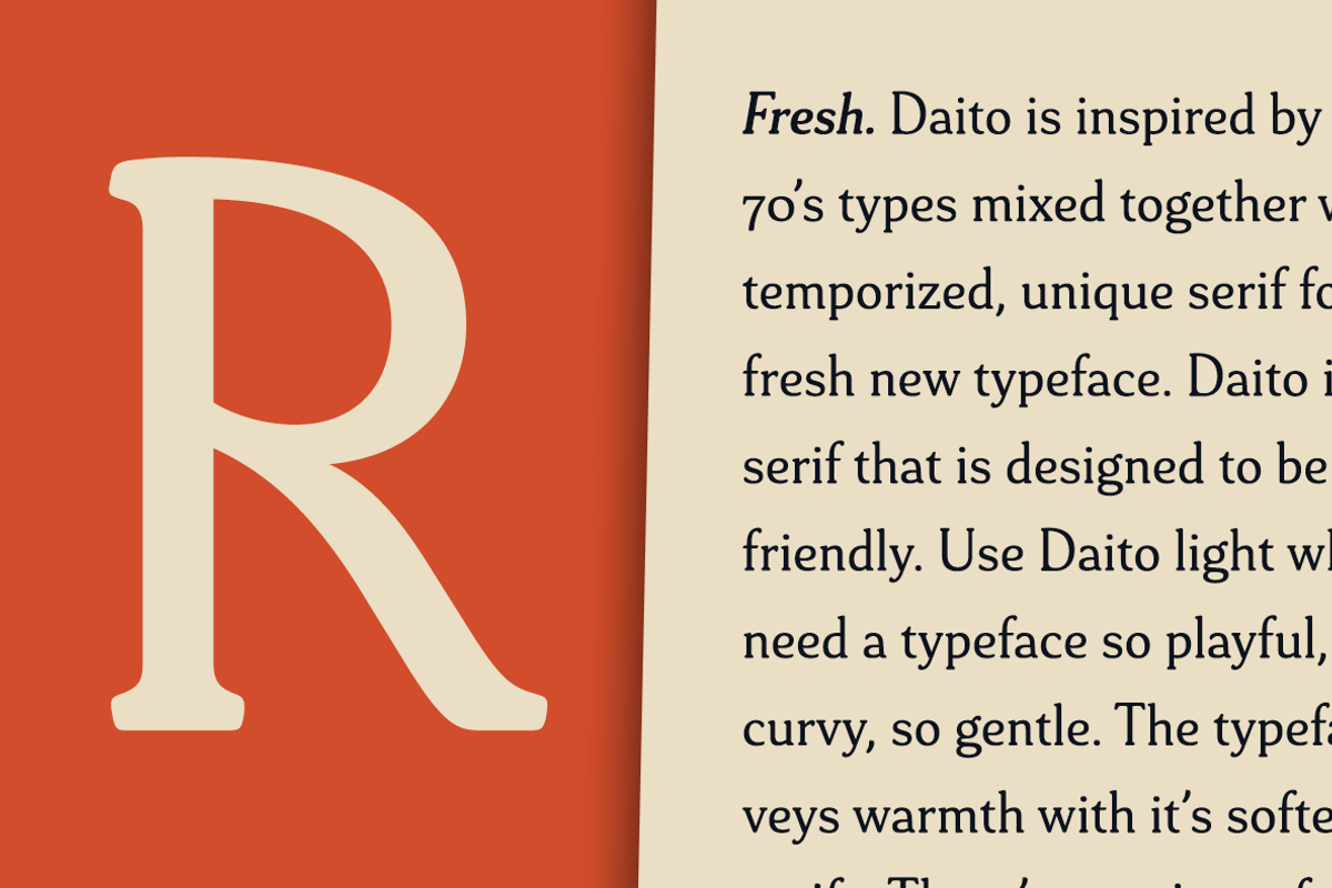 Daito, a Serif Font by insigne (Photo 4 of 5)