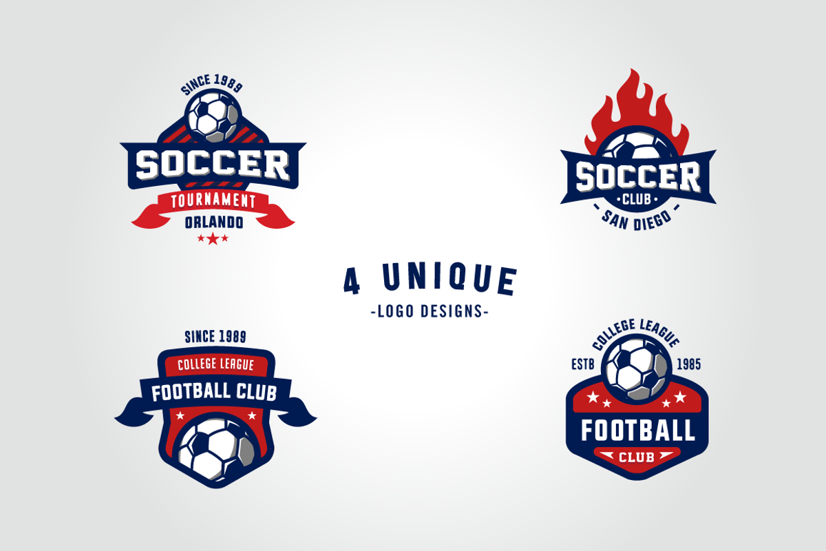 Sports Logos Soccer Football Edition, a Branding & Logo Template by Tortugastudios (Photo 2 of 5)