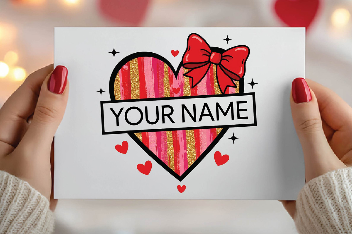 Personalized Kid Name Valentines Png, an Illustration by DreamPrint404 (Photo 6 of 6)