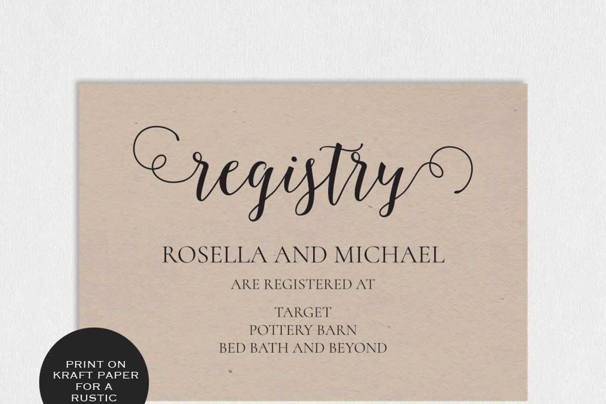Registry Cards Editable SHR460, an Invitation Template by Shafura_Wedding (Photo 2 of 5)