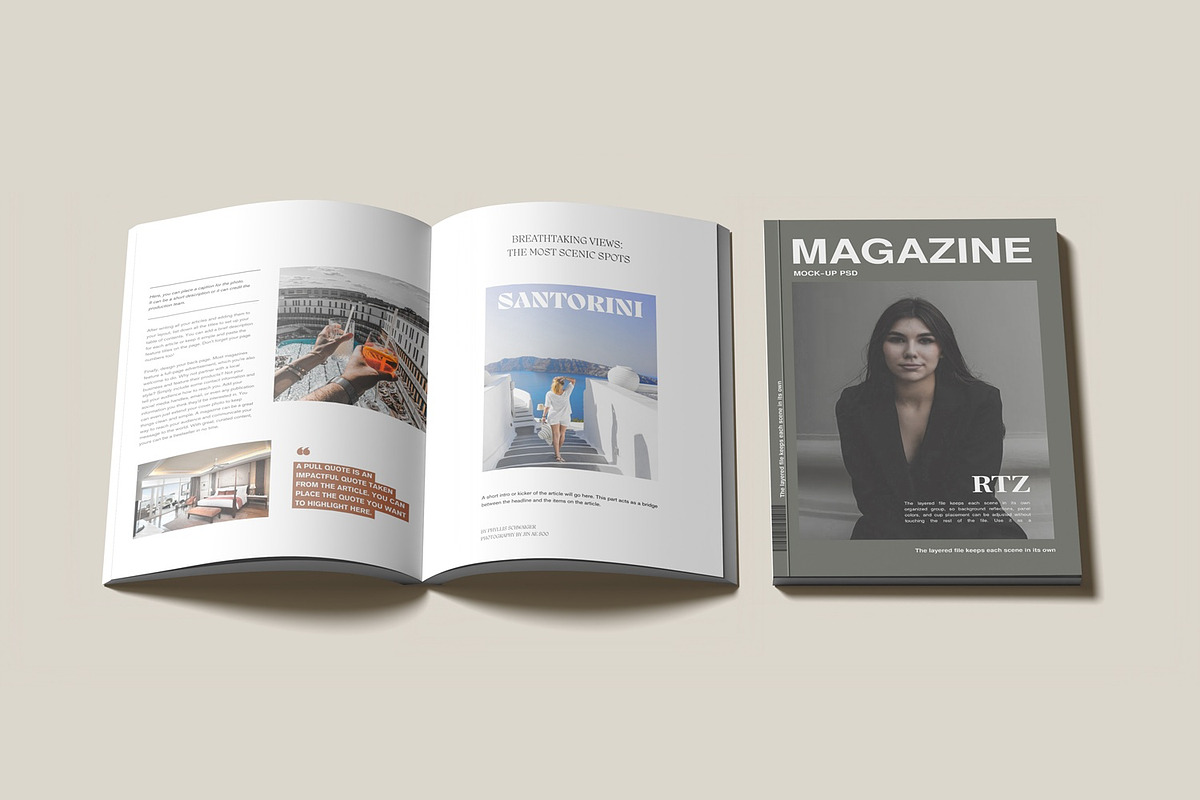 Minimalist Magazine Mockup, a Books & Magazine Mockup by Sweetdady (Photo 5 of 8)