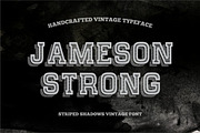 Striped Shadow Vintage Typeface, a Serif Font by Vintage Font Lab (Thumbnail 1 of 2)