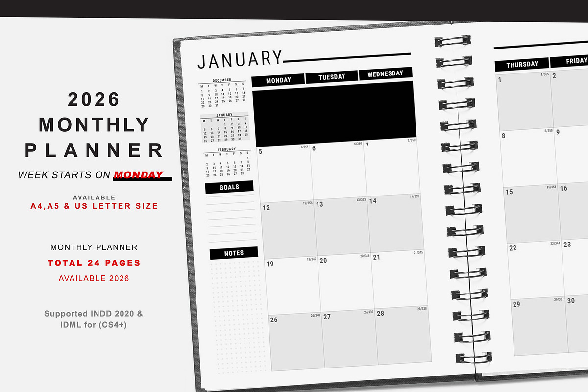 2026 Monday Start Ultimate Planner, a Stationery Template by MNT-Creator (Photo 3 of 10)