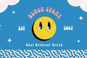 Black Sugar Groovy Font