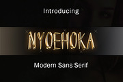 NYOEHOKA Modern Sans Serif, a Sans Serif Font by Zulkhairi Lettering (Thumbnail 1 of 10)