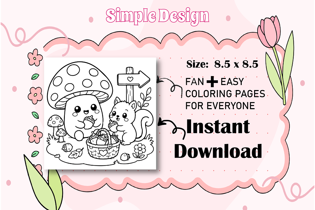 Mush Mini Mushroom Moments Coloring, an Education Illustration by Design Zone (Photo 6 of 7)